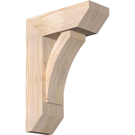 Ekena Millwork Thorton Slat Smooth Bracket w/ Offset Brace, Douglas Fir, 7 1/2"W x 20"D x 28"H BKT0806X20X28THR06SDF